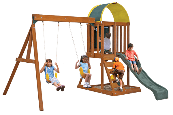 wooden swing sets under 500