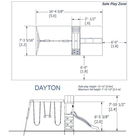 Backyard Discovery Dayton Cedar Wooden Swing Set