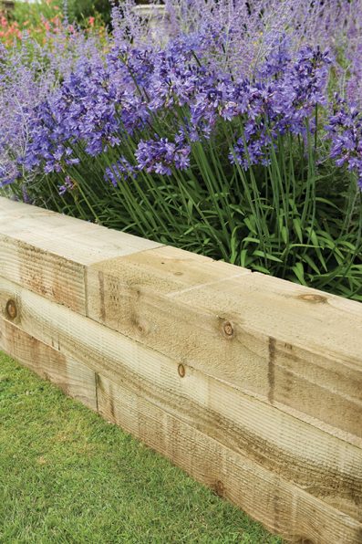 Wood Landscape Edging Tutompaing, How To Secure Landscaping Timbers