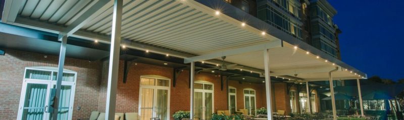 Louvered Roof Closed with Lights Louvered Roof Closed with Lights