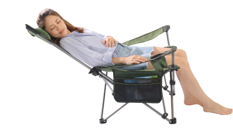 Adjustable Reclining 500 lb Capacity Portable Folding Chair