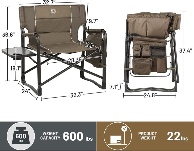 Heavy Duty Camping Chair Dimensions